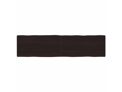 Stolní deska tmavě hnědá 200x50x(2-4)cm ošetřený dub živá hrana 364048