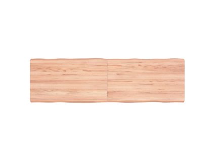 Stolní deska hnědá 140x40x(2-6)cm ošetřený dřevo živá hrana 363963