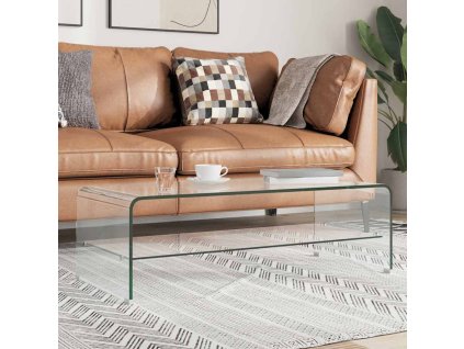 Konferenční stolek čirý 98 x 45 x 31 cm tvrzené sklo 284745