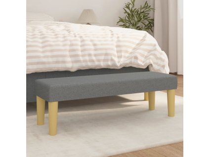 Lavice tmavě šedá 100x30x30 cm textil 346653