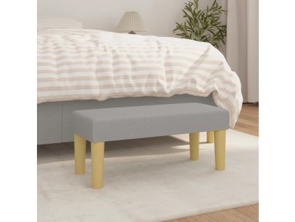 Lavice světle šedá 70 x 30 x 30 cm textil 346624