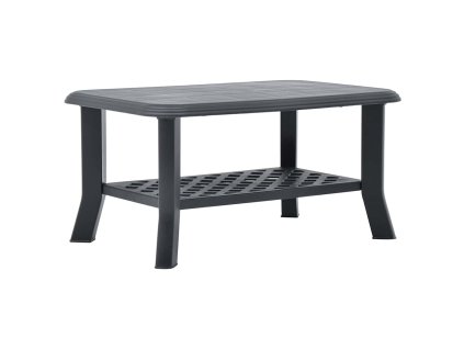 Konferenční stolek antracitový 90 x 60 x 46 cm plast 48795