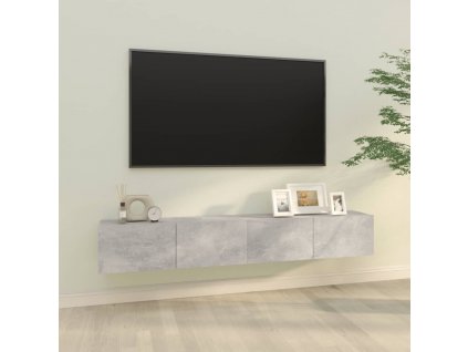 Nástěnné TV skříňky 2 ks betonově šedé 100x30x30 cm kompozit 804548