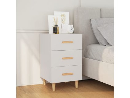 Noční stolek bílý 40 x 40 x 66 cm kompozitní dřevo 812078