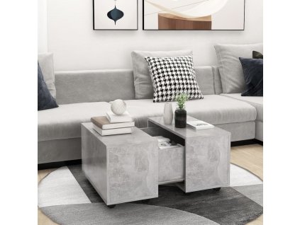 Konferenční stolek betonově šedý 60x60x38 cm kompozitní dřevo 806862