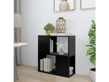 Knihovna černá 60 x 24 x 63 cm kompozitní dřevo 809063