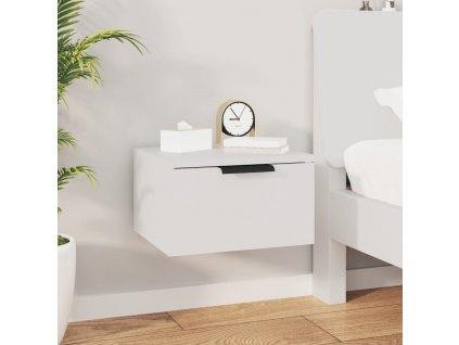 Nástěnný noční stolek bílý 34 x 30 x 20 cm 811376