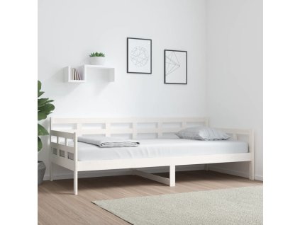 Válenda bílá masivní borové dřevo 90 x 200 cm 820358