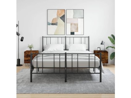 Noční stolky 2 ks kouřový dub 40x35x47,5 cm kompozitní dřevo 827303