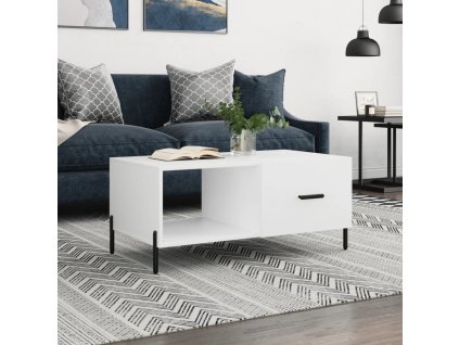 Konferenční stolek bílý 90 x 50 x 40 cm kompozitní dřevo 829220