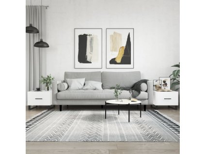 Konferenční stolky 2 ks lesklé bílé 50x50x40cm kompozitní dřevo 829449