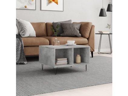 Konferenční stolek betonově šedý 60x50x36,5 cm kompozitní dřevo 830544