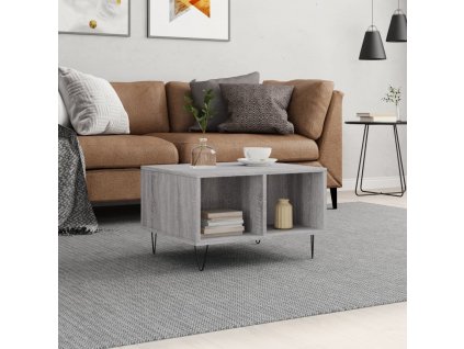 Konferenční stolek šedý sonoma 60x50x36,5 cm kompozitní dřevo 830546