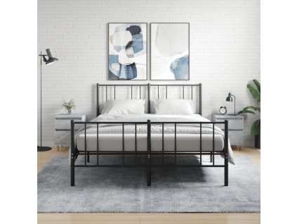 Noční stolky 2 ks betonově šedé 40x35x50 cm kompozitní dřevo 830677