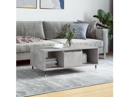 Konferenční stolek betonově šedý 90x50x36,5 cm kompozitní dřevo 830584