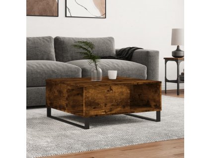 Konferenční stolek kouřový dub 80x80x36,5 cm kompozitní dřevo 830793