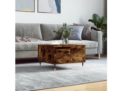 Konferenční stolek kouřový dub 55x55x36,5 cm kompozitní dřevo 830753