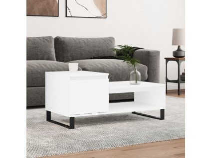 Konferenční stolek bílý 100 x 50 x 45 cm kompozitní dřevo 830836