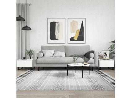 Konferenční stolky 2 ks lesklé bílé 50x46x35cm kompozitní dřevo 830881