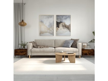 Konferenční stolky 2 ks kouřový dub 50x46x35cm kompozitní dřevo 830855