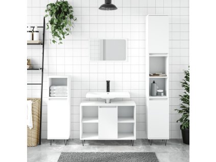 Koupelnová skříňka bílá 30 x 30 x 100 cm kompozitní dřevo 831556