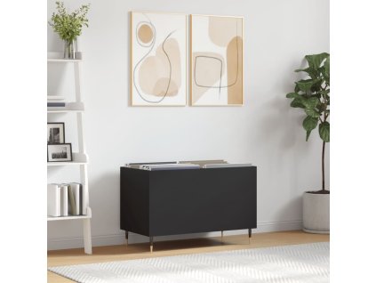 Skříňka na LP desky černá 74,5 x 38 x 48 cm kompozitní dřevo 831717