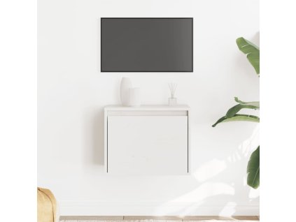 Nástěnná skříňka bílá 45 x 30 x 35 cm masivní borové dřevo 813437
