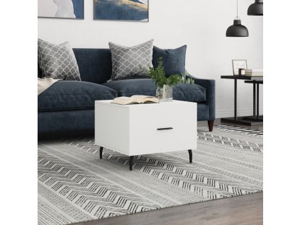 Konferenční stolek bílý 50 x 50 x 40 cm kompozitní dřevo 829428