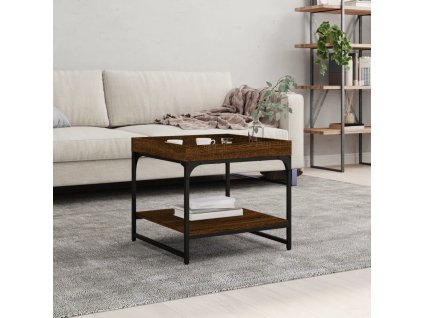 Konferenční stolek hnědý dub 49,5x49,5x45 cm kompozitní dřevo 832812