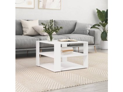 Konferenční stolek bílý 58 x 58 x 40 cm kompozitní dřevo 834245