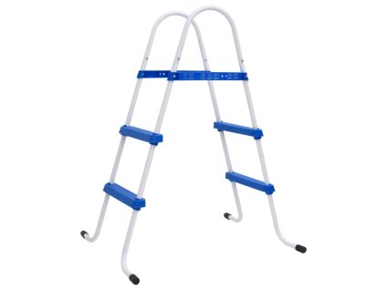 Bazénový žebřík modrý a bílý 84 cm ocel 93805