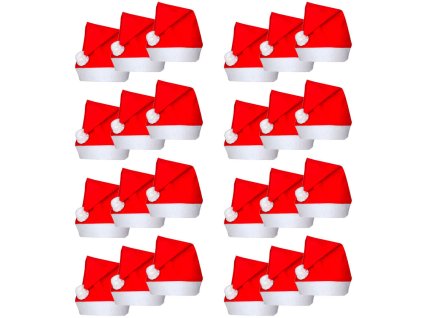 24 x Vánoční čepice Santa Claus 131013