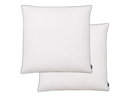 Polštáře 2 ks výplň z prachového peří/peří těžké 80x80 cm bílé 132890