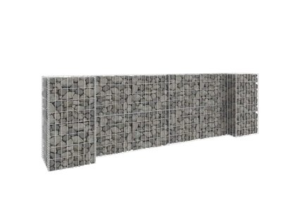 Gabionový truhlík ve tvaru písmene H ocelový drát 260x40x80 cm 145660
