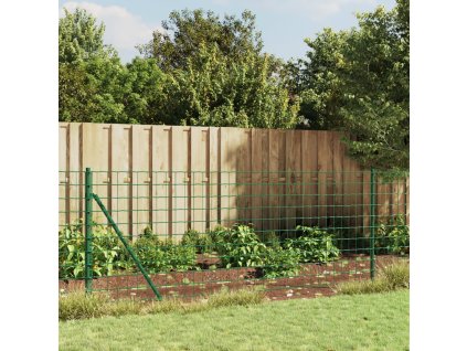 Drátěný plot s kotevními hroty zelený 0,8 x 25 m 154120