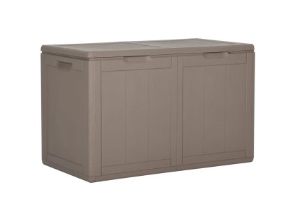 Zahradní úložný box 180 l hnědý PP vzhled dřeva 151231