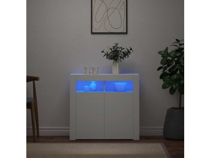 Příborník s LED osvětlením bílý 80 x 35 x 75 cm 804328