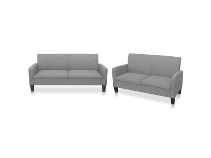 2dílná sedací souprava textil světle šedá 278212