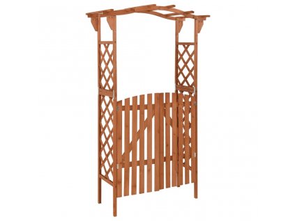Pergola s brankou 116 x 40 x 204 cm masivní jedle 316389