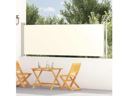 Zatahovací boční markýza 117 x 600 cm krémová 317947