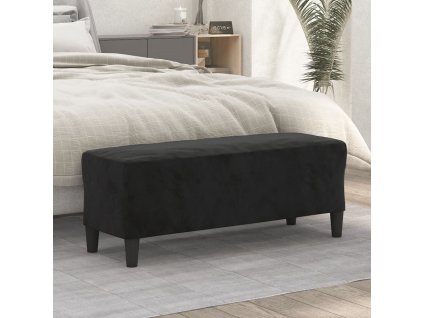 Lavice černá 100 x 35 x 41 cm samet 349426