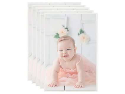 Fotorámečky koláž 5 ks na stůl stříbrné 21x29,7 cm MDF 332173