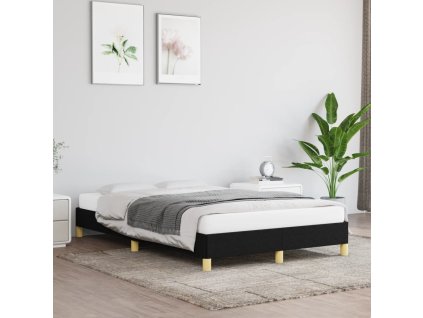 Rám postele bez matrace černý 120 x 200 cm textil 346804