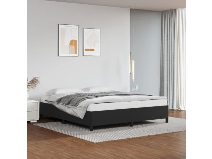 Rám postele černá 160 x 200 cm umělá kůže 347257