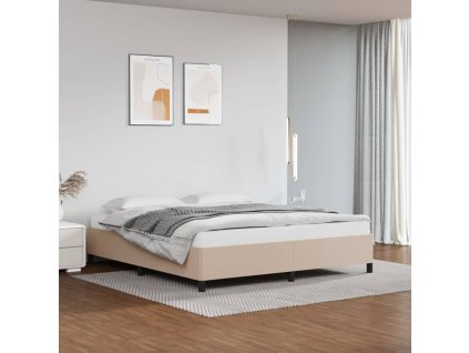 Rám postele cappuccino 160x200 cm umělá kůže 347262