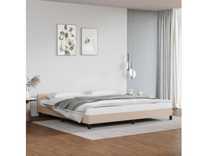 Rám postele s čelem bez matrace cappuccino 200x200 cm 347524