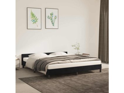 Rám postele bez matrace černý 180 x 200 cm samet 347587