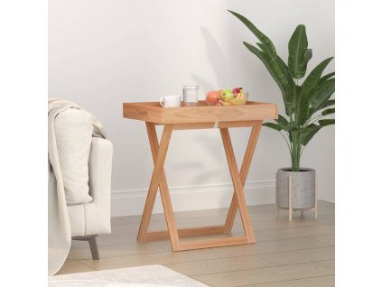 Skládací stolek s podnosem 52x36x56,5 cm masivní ořechové dřevo