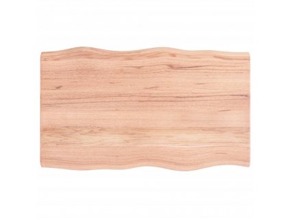 Stolní deska hnědá 100x60x(2-4)cm ošetřený dřevo živá hrana