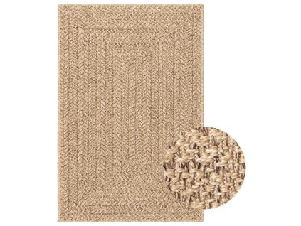 Koberec ZIZUR 200 x 290 cm jutový vzhled interiér i exteriér 364834